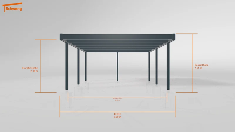 #DE Schweng Flachdachcarport C600+ (ID g75zgr) #MTG