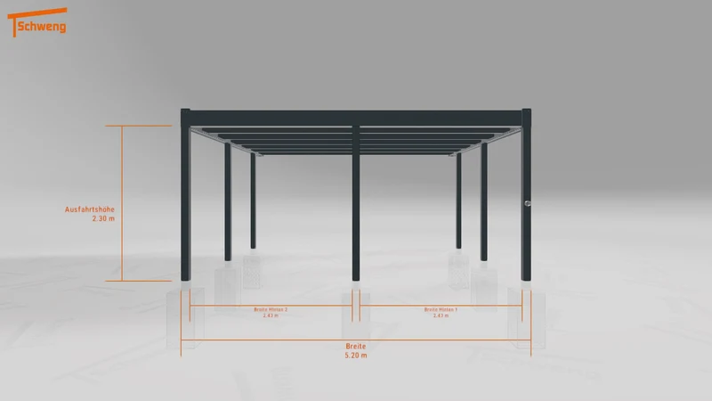 #DE Schweng Flachdachcarport C600+ (ID g75zgr) #MTG