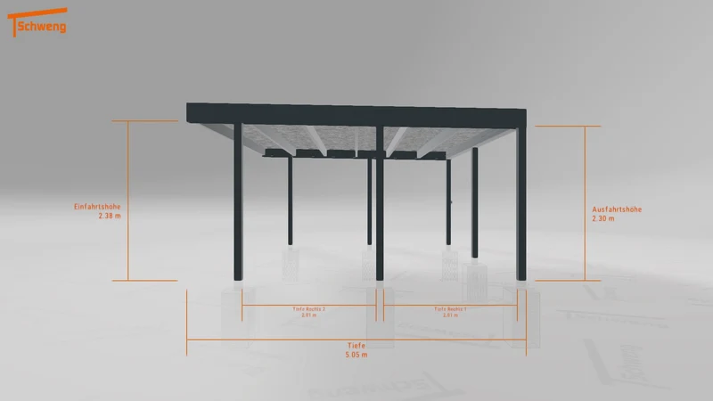 #DE Schweng Flachdachcarport C600+ (ID g75zgr) #MTG