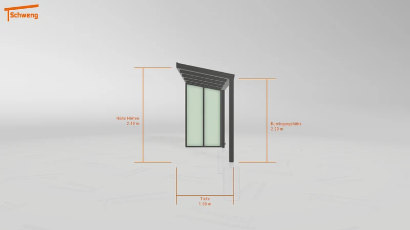#DE Schweng Terrassenüberdachung S350 (ID 77bwdp)