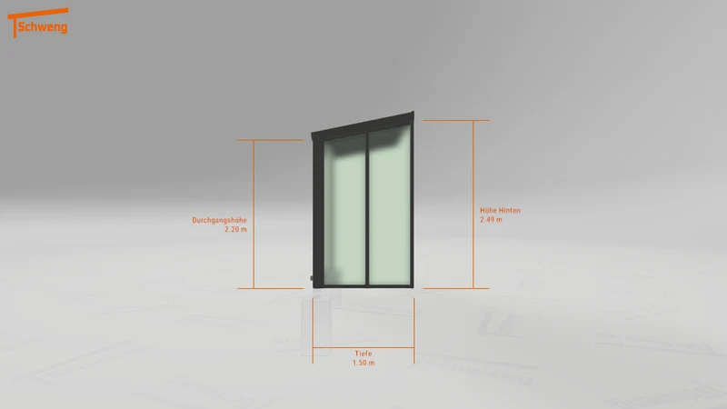 #DE Schweng Terrassenüberdachung S350 (ID 77bwdp)