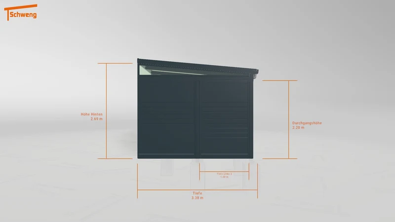 #DE Schweng Pultdachcarport S350 (ID mj2p45)