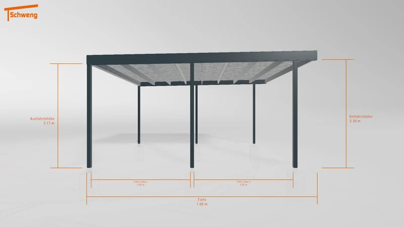 #DE Schweng Flachdachcarport C600 (ID 9wvnky) #MTG