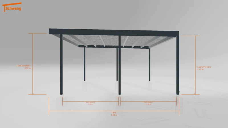 #DE Schweng Flachdachcarport C600 (ID 9wvnky) #MTG