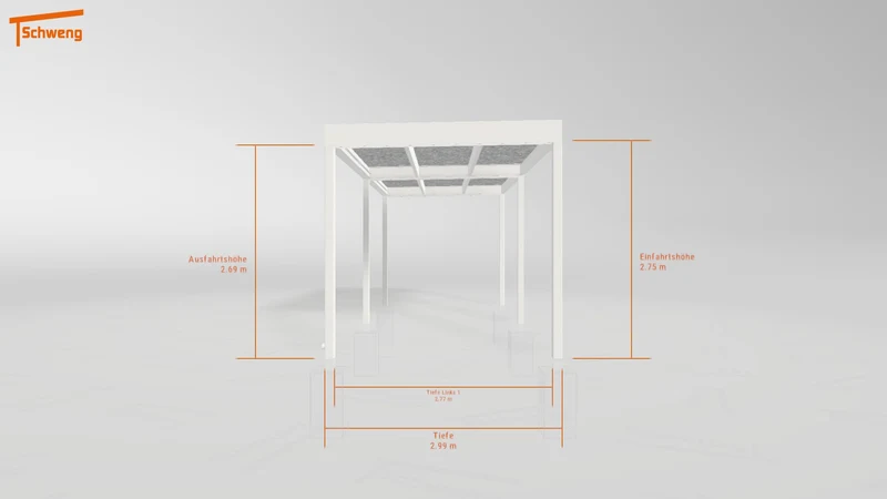 #DE Schweng Flachdachcarport C600+ (ID 42wxg8)