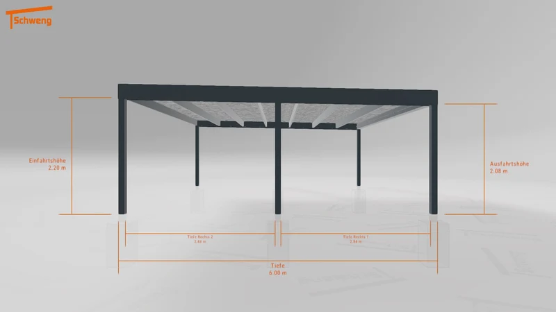 #DE Schweng Flachdachcarport C600 (ID pbp93q) #MTG