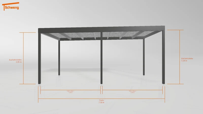 #DE Schweng Flachdachcarport C600 (ID 2q85kq)