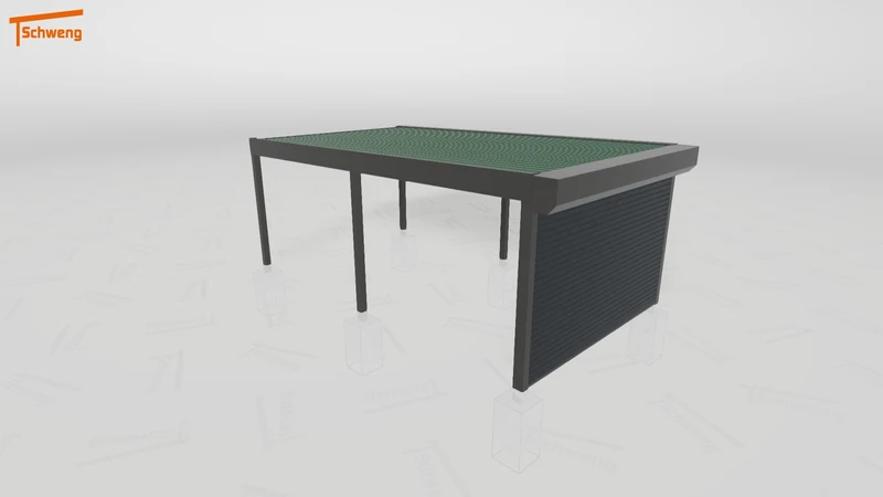 #DE Schweng Flachdachcarport C600 (ID xd)