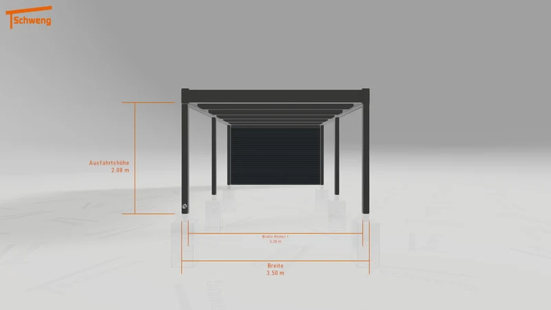 #DE Schweng Flachdachcarport C600 (ID xd)