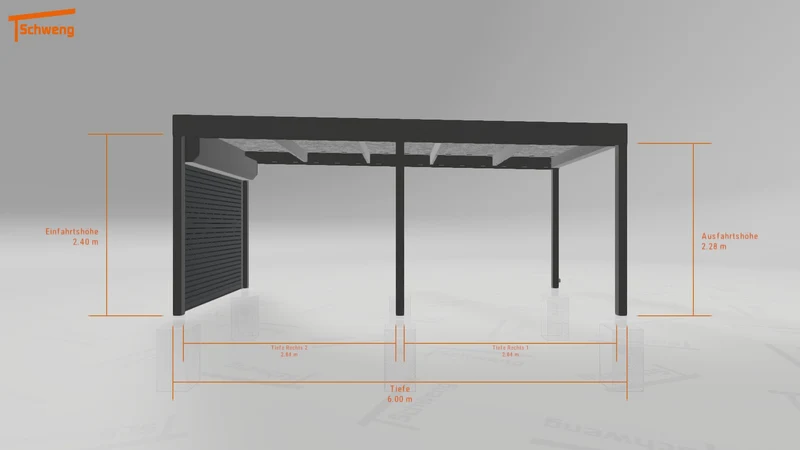 #DE Schweng Flachdachcarport C600 (ID dvnq8b) #MTG