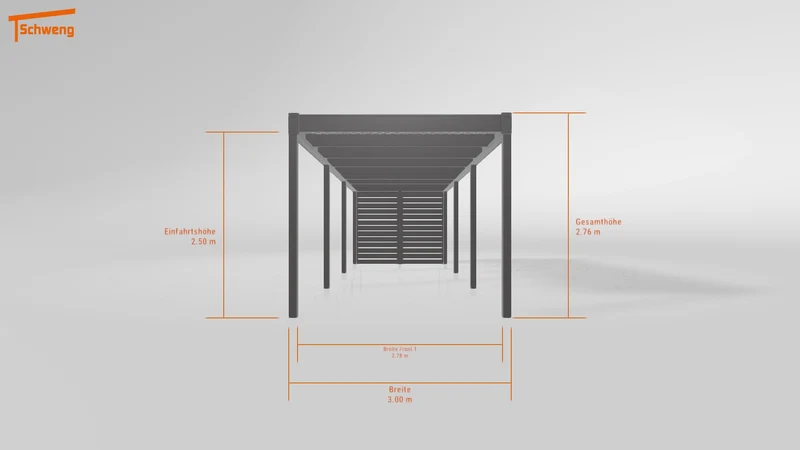 #DE Schweng Flachdachcarport C600 (ID mj2p53)