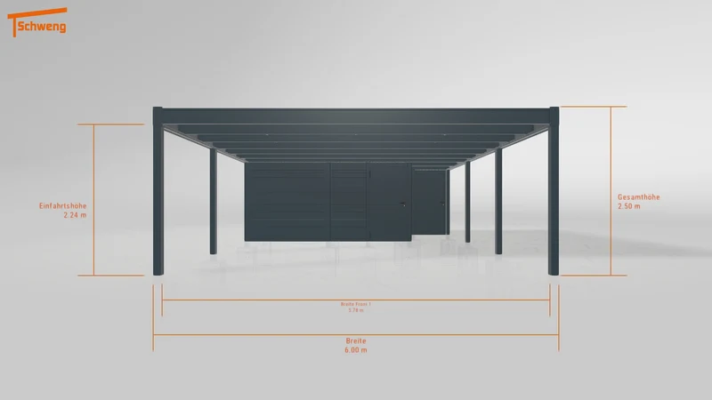 #DE Schweng Flachdachcarport C600+ (ID k2j9mq) #MTG