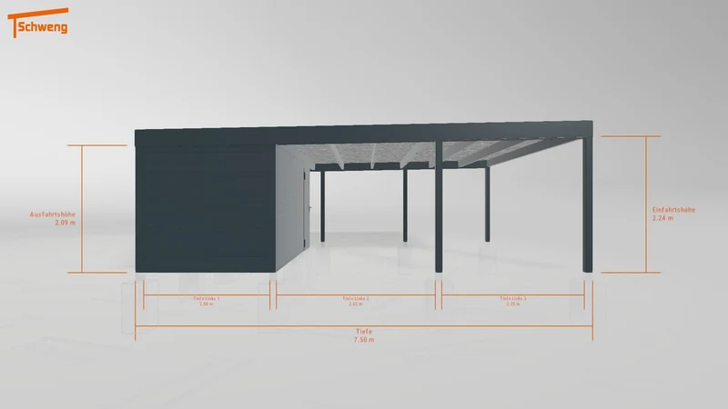 #DE Schweng Flachdachcarport C600+ (ID k2j9mq) #MTG