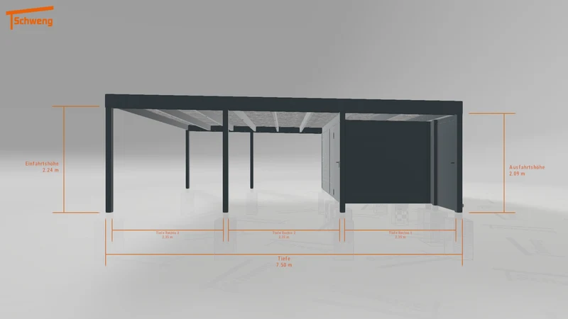 #DE Schweng Flachdachcarport C600+ (ID k2j9mq) #MTG