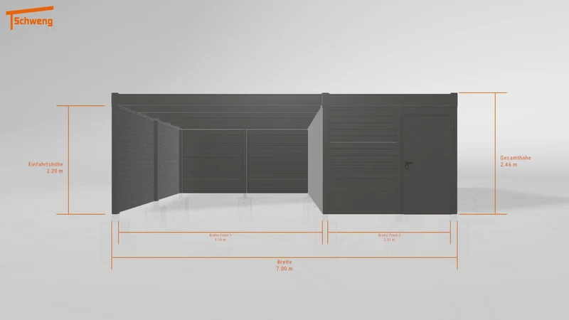 #DE Schweng Flachdachcarport C600 (ID n5m75v) #MTG