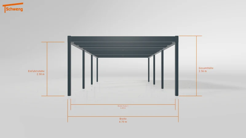 #DE Schweng Flachdachcarport C600+ (ID ygjz88)