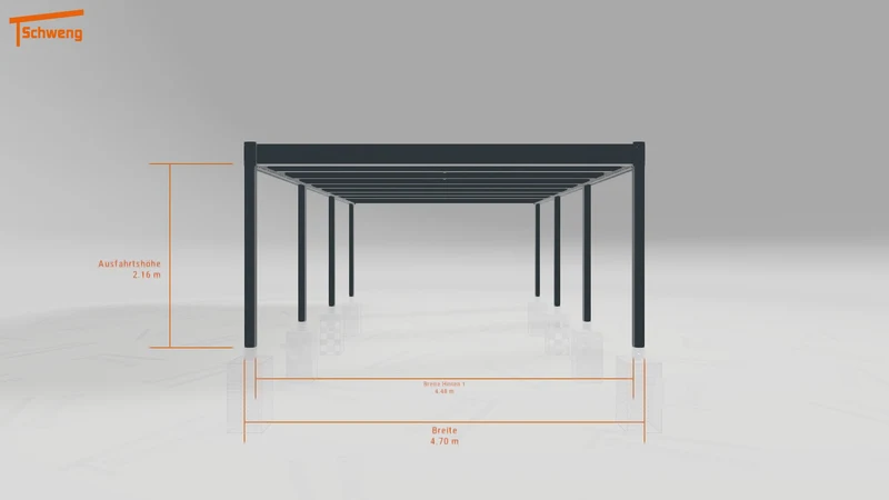 #DE Schweng Flachdachcarport C600+ (ID ygjz88)