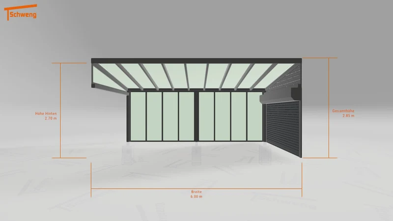 #DE Schweng Pultdachcarport S350 (ID 9wvrny)