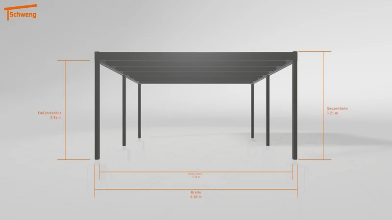#DE Schweng Flachdachcarport C600 (ID qdv7kw)