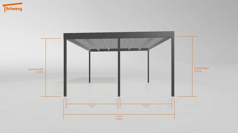 #DE Schweng Flachdachcarport C600 (ID qdv7kw)