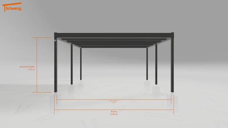 #DE Schweng Flachdachcarport C600 (ID x784ry)