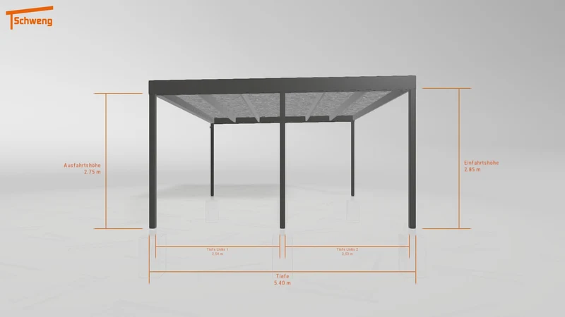 #DE Schweng Flachdachcarport C600 (ID x784ry)