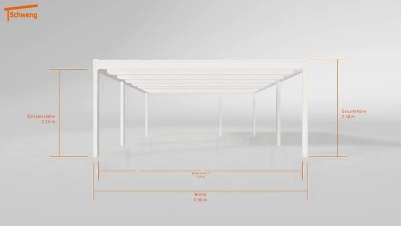 #DE Schweng Flachdachcarport C600 (ID x78xb9)
