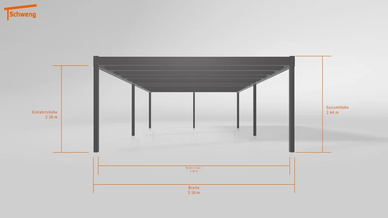 #DE Schweng Flachdachcarport C600+ (ID 77bq42) #MTG