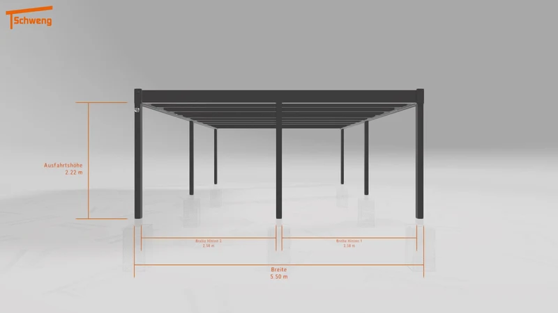 #DE Schweng Flachdachcarport C600+ (ID 77bq42) #MTG