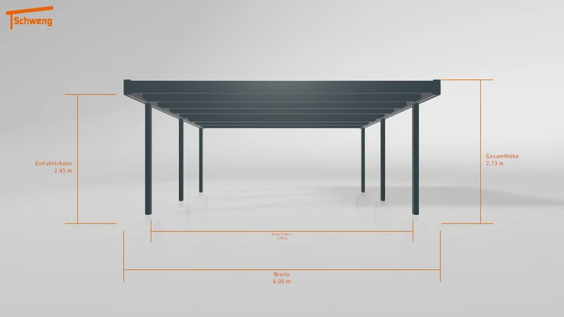 #DE Schweng Flachdachcarport C600 (ID 5mznqr)