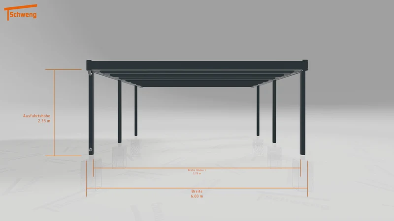 #DE Schweng Flachdachcarport C600 (ID 5mznqr)