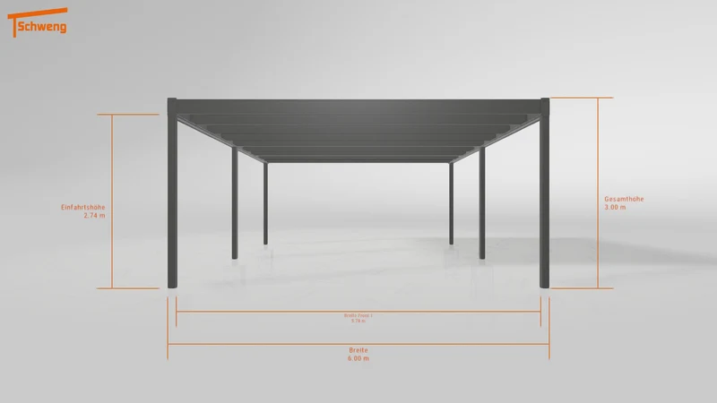 #DE Schweng Flachdachcarport C600 (ID jj8p5n)