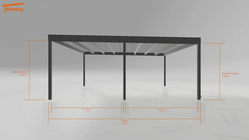 #DE Schweng Flachdachcarport C600 (ID jj8p5n)
