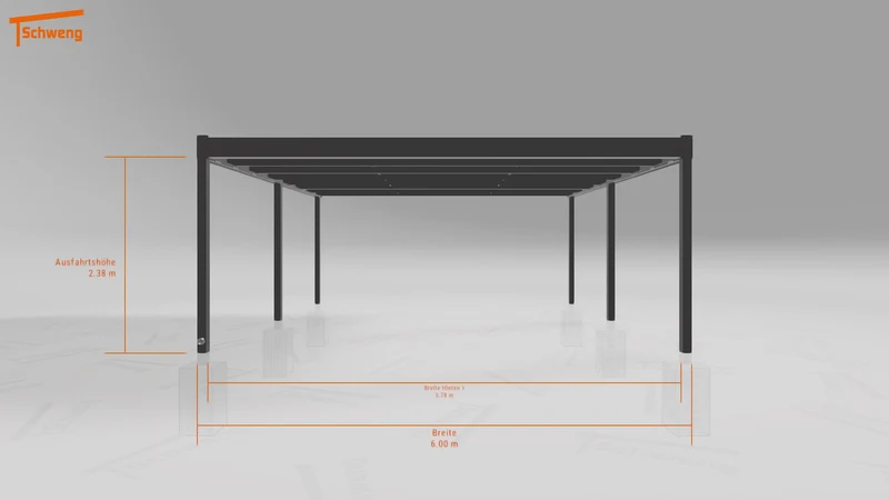 #DE Schweng Flachdachcarport C600 (ID g75z32) #MTG