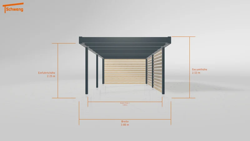 #DE Schweng Flachdachcarport C600 (ID mj2qp5) #MTG