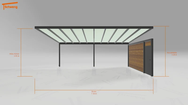 #DE Schweng Pultdachcarport S400 (ID g75zd2)
