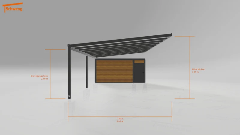#DE Schweng Pultdachcarport S400 (ID g75zd2)