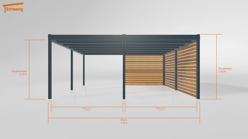 #DE Schweng Flachdachcarport C600+ (ID qdvn74) #MTG