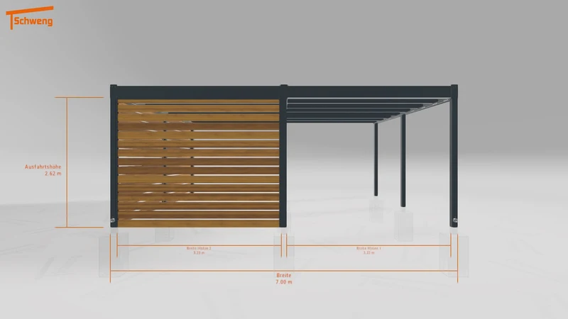 #DE Schweng Flachdachcarport C600+ (ID qdvn74) #MTG