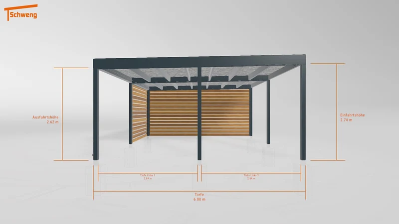 #DE Schweng Flachdachcarport C600+ (ID qdvn74) #MTG