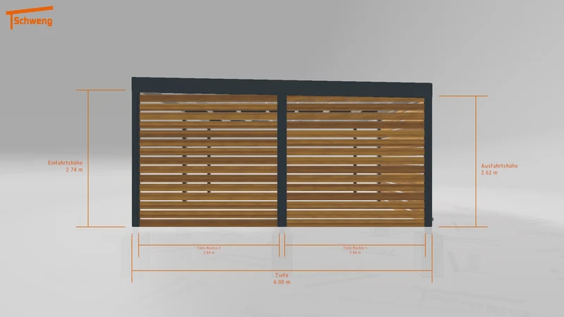 #DE Schweng Flachdachcarport C600+ (ID qdvn74) #MTG