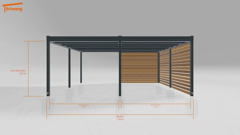 #DE Schweng Flachdachcarport C600+ (ID n5mn94) #MTG