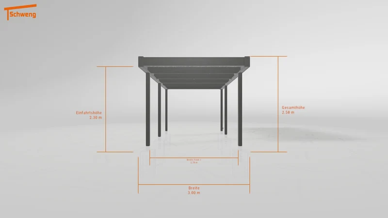 #DE Schweng Flachdachcarport C600 (ID 85pj97)
