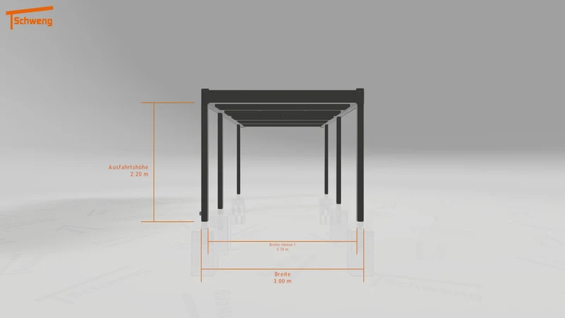 #DE Schweng Flachdachcarport C600 (ID 85pj97)
