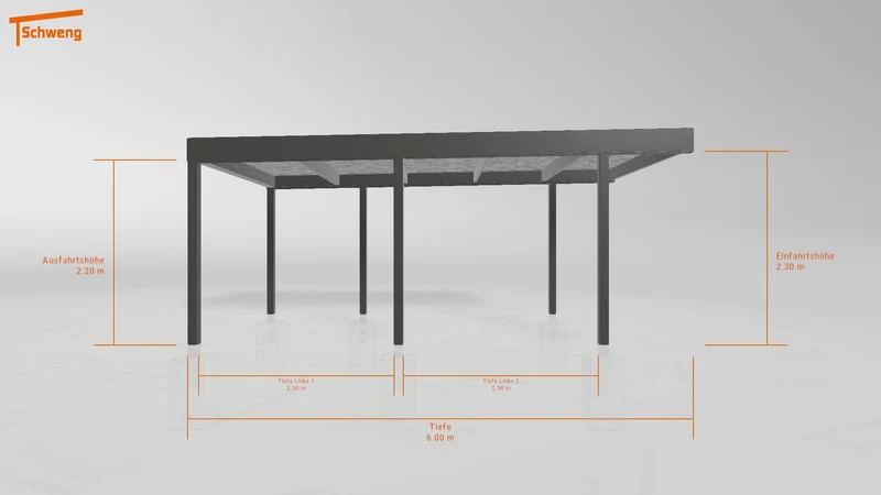 #DE Schweng Flachdachcarport C600 (ID 85pj97)