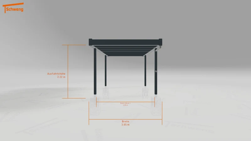 #DE Schweng Flachdachcarport C600+ (ID zbw537)
