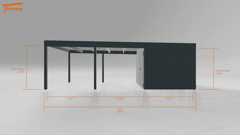 #DE Schweng Flachdachcarport C600 (ID 77bw2j) #MTG