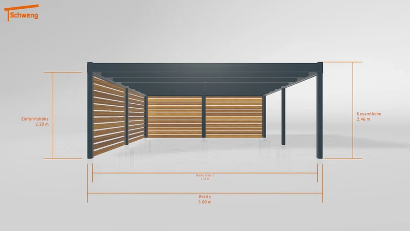 #DE Schweng Flachdachcarport C600 (ID 42wxnd) #MTG