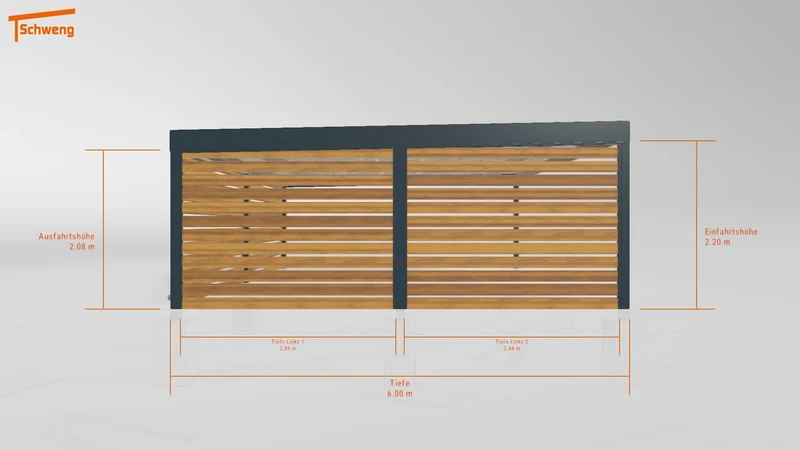 #DE Schweng Flachdachcarport C600 (ID 42wxnd) #MTG