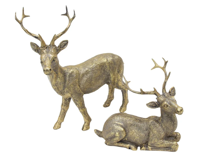 Deko-Hirsch "Golden", 2er Set